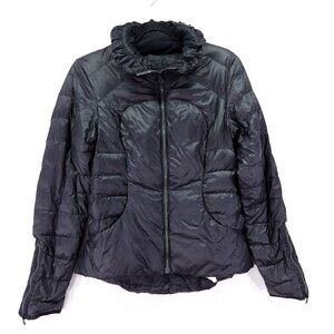 Lululemon Downtown Puffy Jacket Women's 4 Black Lightweight Insulated Down